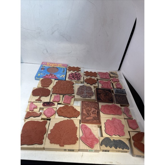 Other - Assorted Rubber Stamp Lot Of 34 Most New